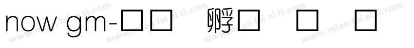 now gm字体转换